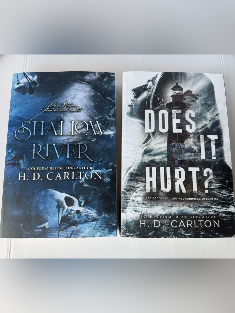 H.D. Carlton Book Doe It Hurt and Shallow River Paperback Book Lot Of 2